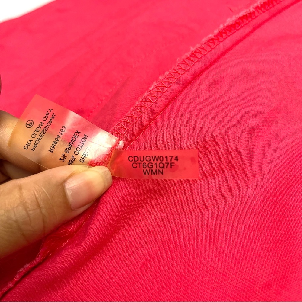 Calvin Klein Women's V Neck with Lace Dress in Bright Pink size 6P/SP - Picture 9 of 10